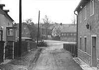 Blick aus dem Kirchwinkel zur Adelsbergstrasse, 1971